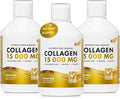 Swedish Nutra 3 x 15000 mg Liquid Marine Collagen Hydrolyzed Peptide (Type 1 & 3) | 60 Day Supply, 500 ml | Hyaluronic Acid, Biotin & Vitamins for Hair, Skin, Nails & Joints | Men & Women | Sugar Free