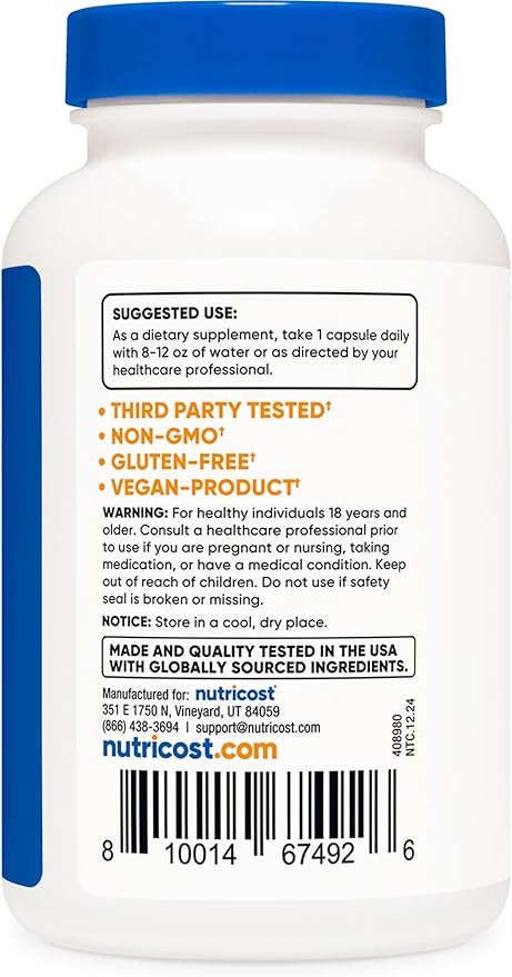 Nutricost Mushroom Complex Supplement, 120 Capsules for 120 Servings per Bottle - 10 Mushroom Blend (Includes Reishi, Maitake, Shiitake, Lion's Mane, and More) - Non-GMO and Gluten Free
