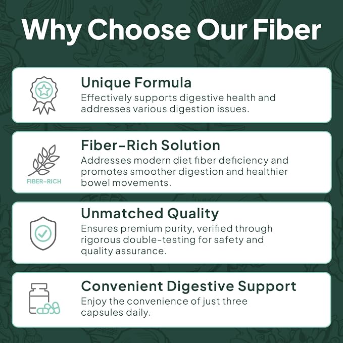Organics Ocean Better Fiber - Daily Fiber Supplement - Soften Stool for Effortless Bowel Movements - with Psyllium Hulk and Slippery Elm - 3 Bottles