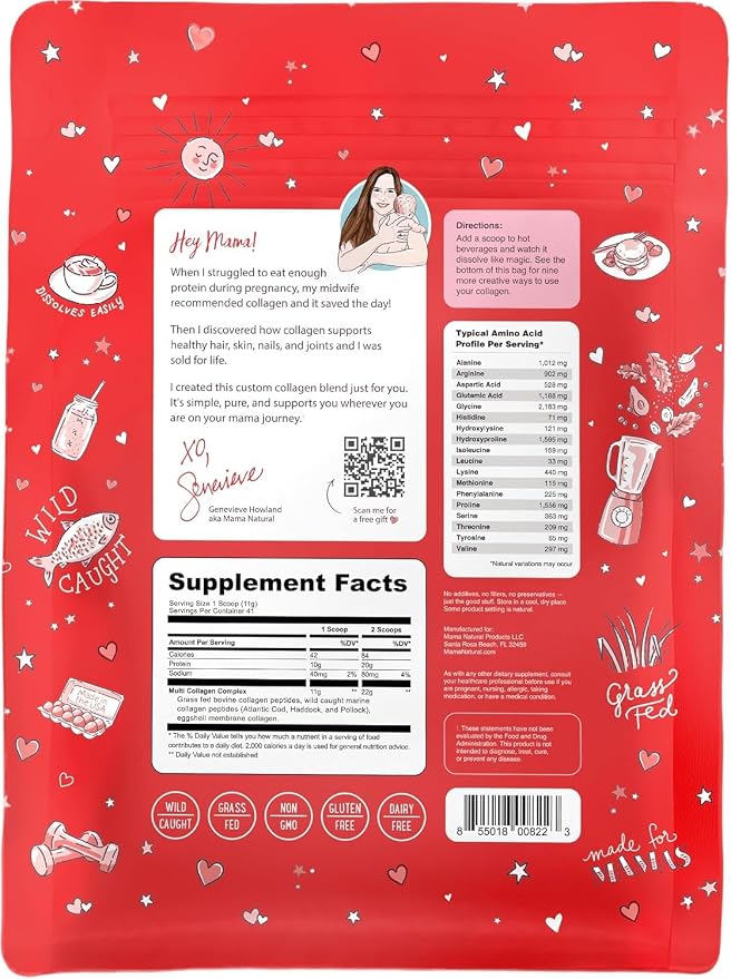 Multi Collagen Protein Powder Type 1, 2, 3, 4, 5, 10 - Unflavored & Hydrolyzed - Pure Collagen Peptides Powder - Grass Fed Beef, Wild Fish Marine & USA Eggshell - 20 Servings
