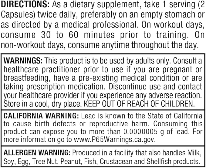 ALLMAX Essentials L-CARNITINE Tartrate - 120 Capsules - Stimulant-Free Metabolizer - Boosts Energy, Performance & Recovery - Gluten Free & Vegetarian - 60 Servings