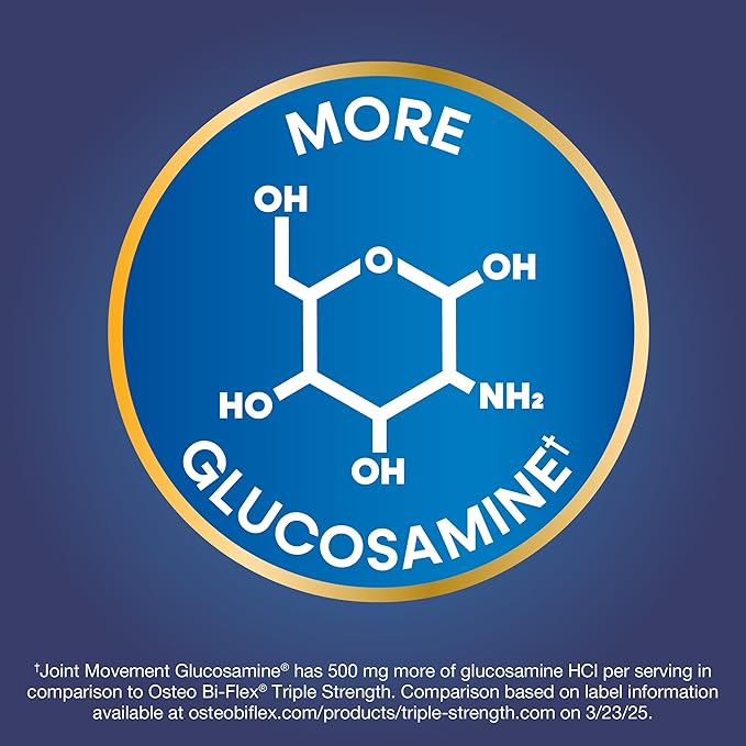 Nature's Way Joint Movement Glucosamine Drink Mix, Ultra Strength Glucosamine, MSM, Hyaluronic Acid, Vitamin D3, Supports Bones, Muscles, Cartilage*, No Sugar, Joint Support*, 30 Unflavored Packets