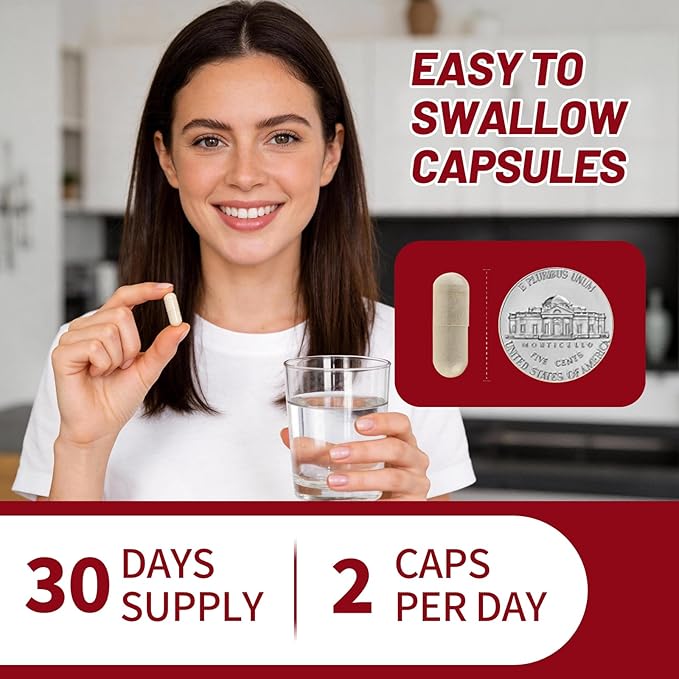 Iron Supplement - Iron 65mg High Absorption Iron Bisglycinate with Vitamin C, Calcium, Gentle Iron Pills for Women Men - Non GMO & Gluten Free, Stomach Friendly, 120 Capsules