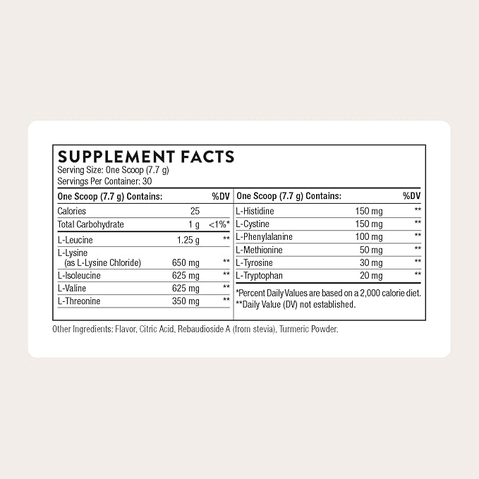 THORNE - Amino Complex - Clinically-Validated EAA and BCAA Powder for Pre or Post-Workout - Promotes Lean Muscle Mass & Exercise Recovery* - NSF Certified for Sport - 30 Servings - 8.1 Oz - Lemon