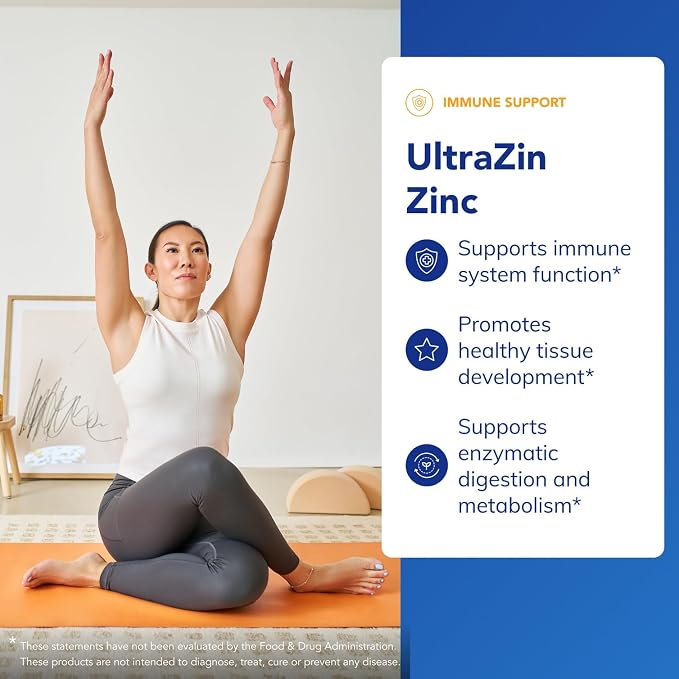 Pure Encapsulations UltraZin Zinc | Enhanced Absorption Mineral Support for Metabolism and Immune Health* | 90 Capsules