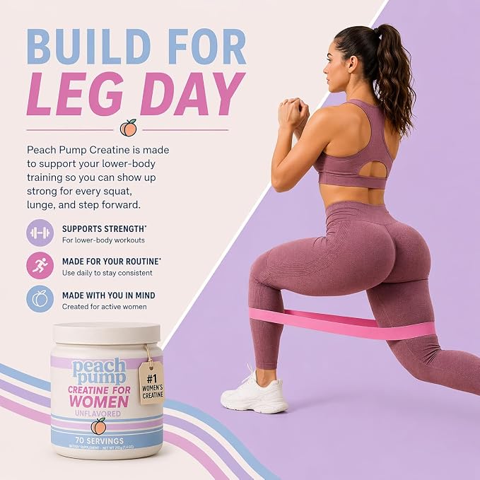 Creatine Monohydrate Powder, Glute Builder Creatine for Women, 3g Vegan Micronized Creatine per Serving, for Energy, Muscle Support, 70 Servings, Unflavored