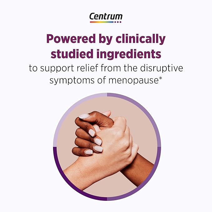 Centrum Restful Sleep Menopause Support Tablets, Supplement with Clinically Studied DailyZz and geniVida, 28 Count (Pack of 2)