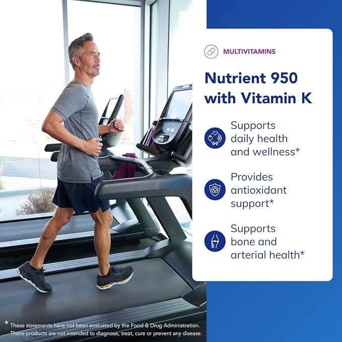 Pure Encapsulations Nutrient 950 with Vitamin K 180's - Multivitamin & Mineral Supplement - Bone & Arterial Support* - Optimal Absorption - Gluten Free & Non-GMO - 180 Capsules