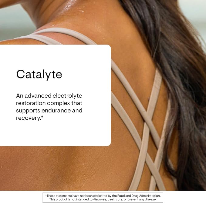THORNE - Catalyte - Electrolyte Replenishment and Energy Restoration Supplement* - No Artificial Sweeteners - NSF Certified for Sport- Lemon Lime - 11.01 Oz