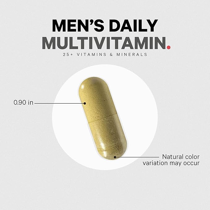 Codeage Men’s Daily Multivitamin – 25+ Essential Vitamins & Minerals, Organic Whole Foods, Probiotics, Omega-3, Zinc, Vitamins A, B, C, D, E & K, 2 Pack