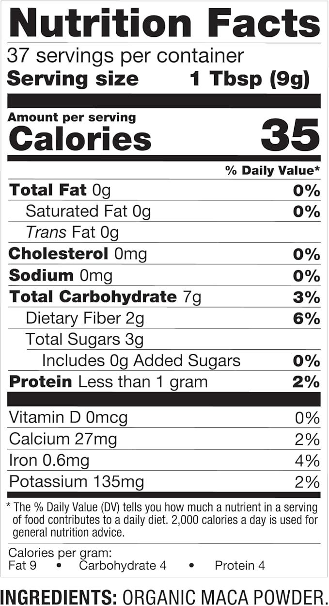 BetterBody Foods Organic Maca Powder, Non-GMO & Gluten-Free, 12 Ounce