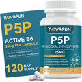 P5P 25mg - Active Vitamin B6, High Potency Pyridoxal-5-Phosphate Coenzyme Supplement, Supports Nervous System, Neurotransmitter Balance & Cellular Energy, 120 Veggie Capsules
