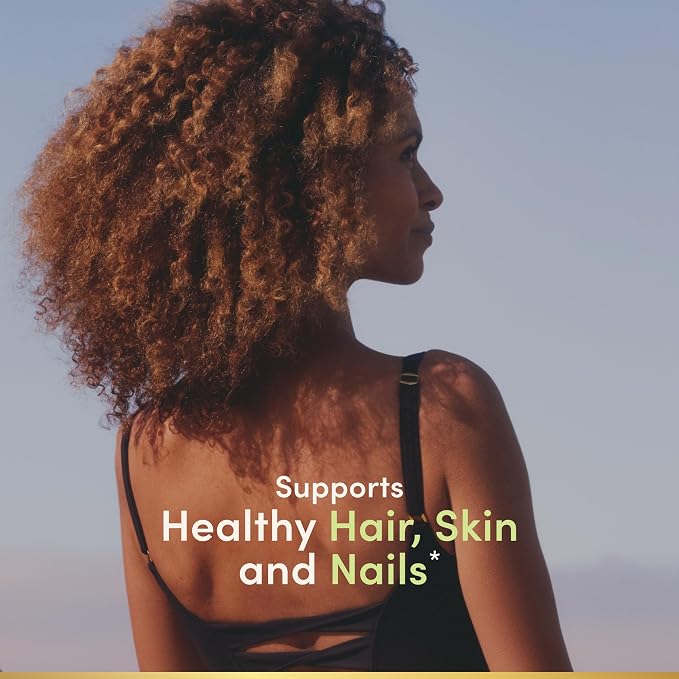 Nature's Bounty Biotin Hair Skin and Nails Vitamins, Supports Healthy Hair, Skin and Nails, 10,000 mcg, 120 Softgels (Pack of 1)