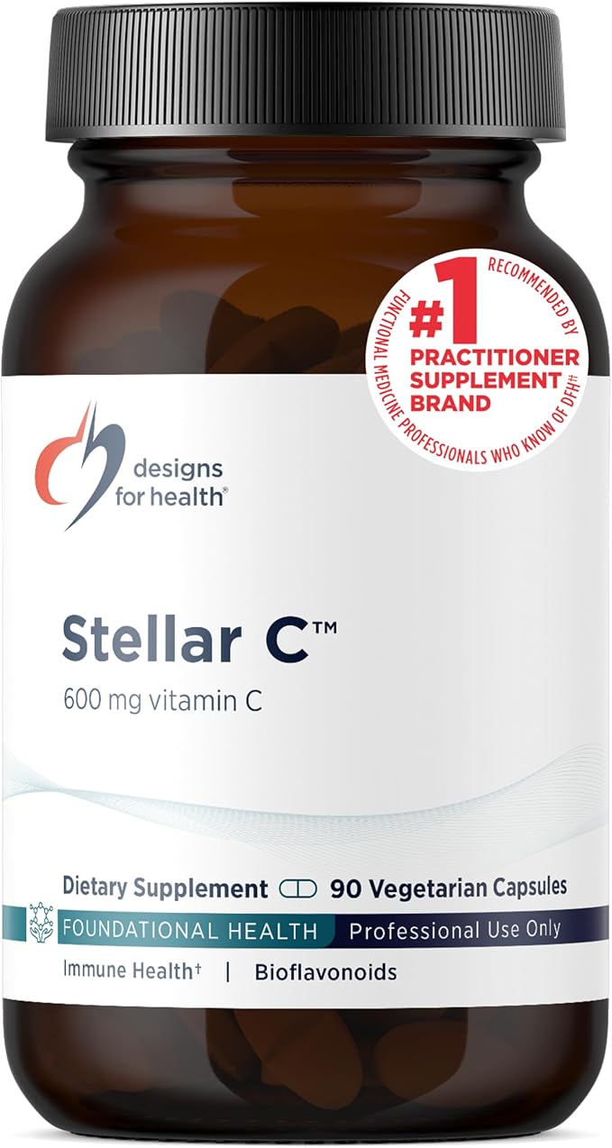 Designs for Health Stellar Vitamin C + Quercetin Supplements - Citrus Bioflavonoids + Quercetin with Vitamin C and Zinc for Enhanced Immune Support and Optimal Absorption (90 Capsules)