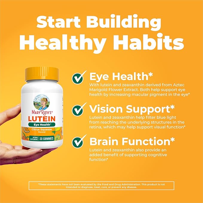 MaryRuth’s Lutein Gummies with Zeaxanthin | Lutein & Zeaxanthin Supplement | Eye Health | Blue Light Filtering | Vision Support | Adult Eye Supplement for Visual Function | Non-GMO & Vegan | 60 Count