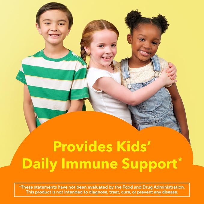 L’il Critters Immune C Daily Gummy Supplement Vitamin for Kids, for Vitamin C, D and Zinc for Immune Support, Orange, Lemon, Strawberry and Cherry Flavors, 190 Gummies (Packaging May Vary)