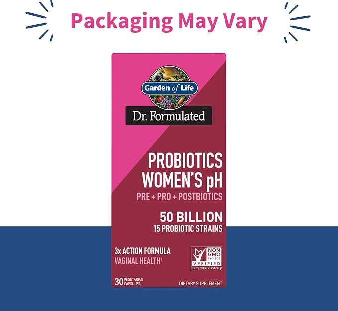 Garden of Life Dr Formulated Once Daily 3-in-1 Complete Prebiotics,Postbiotics&Probiotics for Women,PRE+PRO+POSTBIOTIC Supplement for Women’s Digestive,Immune& Vaginal Health, 30 Count (Pack of 6)
