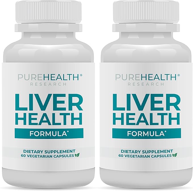 PUREHEALTH Research Liver Health – Liver Cleanse Detox & Repair Support Supplement- with Milk Thistle, Turmeric Powder, Dandelion, Artichoke, Beet Root, Ginger, L Cysteine HCL & More - 120 Capsules