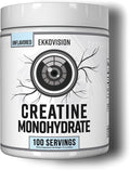 Ekkovision Creatine Monohydrate Powder, Micronized, Unflavored, Pre Workout & Post Workout Supplement for Men and Women, Energy Support, Easy to Mix in Shakes, Smoothies & Beverages, 100 Servings