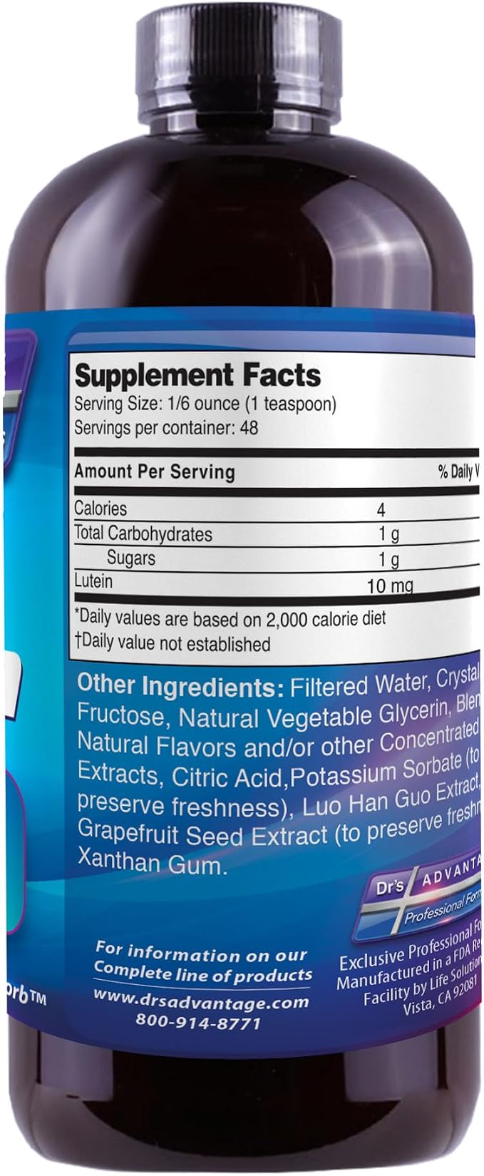 Liquid Lutein Supplement 8 FLOZ