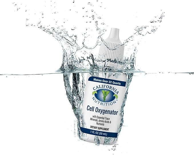 Cell Oxygenator Oxygen Boost, 1fl oz (30ml), Cell Food Oxygen Drops with Zinc, Support Immune System, Liquid Oxygen Dietary Supplement, Trace Minerals & Amino Acids