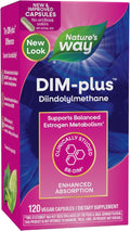 Nature's Way DIM-Plus DIM Supplement, BR-Diindolylmethane 100 mg per 2- Capsules, Supports Balanced Estrogen Metabolism, Prostate Function, and Premenstrual Breast Comfort*, 120 Vegan Capsules