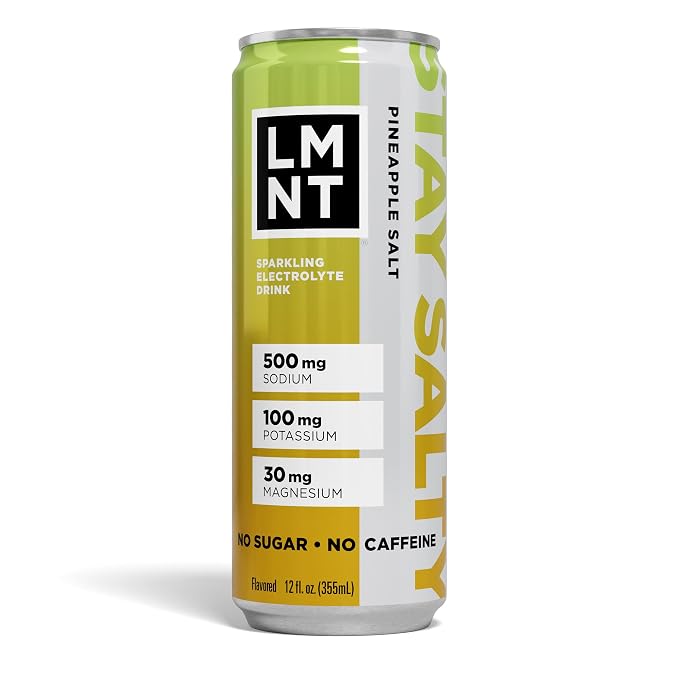 LMNT Sparkling Electrolyte Drink - Pineapple Salt | 12-Count