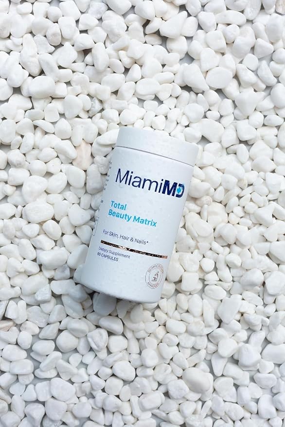 MiamiMD Total Beauty Matrix Collagen Supplements for Women - Collagen Capsules with Vitamin C for Hair, Skin and Nails - Cruelty Free - (60 Capsules) - 6 Pack