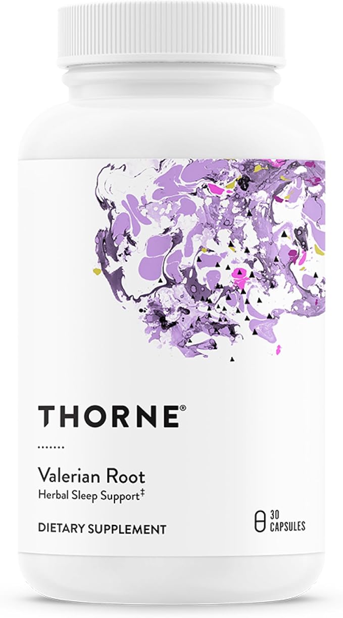 THORNE - Valerian Root - Natural Sleep Supplement - Supports Sleep Quality & Helps You Fall Asleep Faster* - Melatonin-Free - Third-Party Certified - Gluten, Dairy & Soy-Free - 30 Capsules