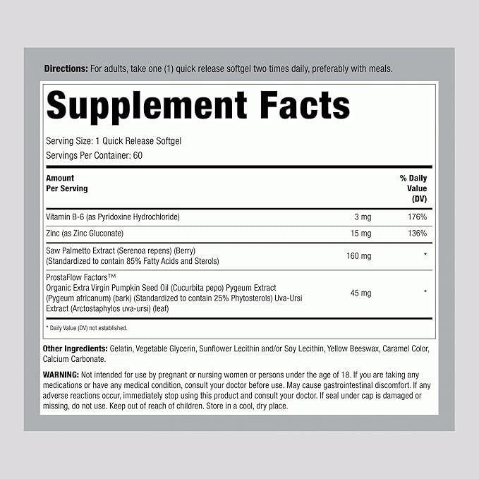 Lindberg Saw Palmetto Extract | 160 mg | 60 Softgels | for Men and Women | Standardized Supplement | Non-GMO and Gluten Free