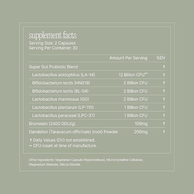 Reset Daily Probiotic + Prebiotic Plant Digestive Enzymes – Advanced Gut Reset for Women – Bloating Relief, Weight Management, Digestion, Gut Health – Vegan, Shelf-Stable – 60 Capsules (30-Day Supply)