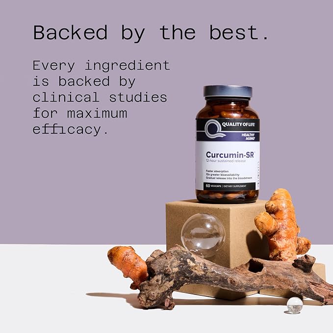 Quality of Life Curcumin-SR - Healthy Aging, Inflammation Support - 60 Vegicaps