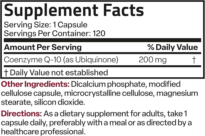 Bronson CoQ10 200 MG High Potency Cellular Energy Production, 120 Vegetarian Capsules