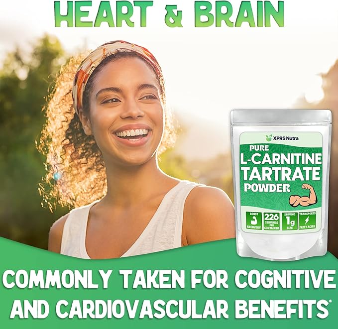 XPRS Nutra L Carnitine L Tartrate Powder - Premium Pure L Carnitine Tartrate - L-Carnitine Powder - Vegan Friendly Bulk L Carnitine - Amino Acid Supplement (16 Ounce)