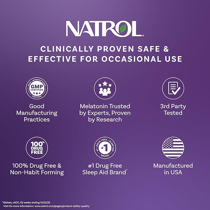 Natrol Time Release Melatonin Gummies, Sleep Support for Adults, 3 mg Melatonin Supplements for Sleep Support, 65 Strawberry-Flavored Gummies, Up to a 65 Day Supply, (Pack of 2)