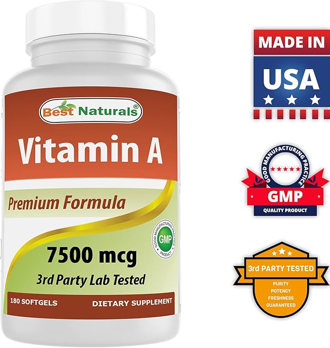 Best Naturals Vitamin A 25000 IU & Zinc Citrate 30 mg