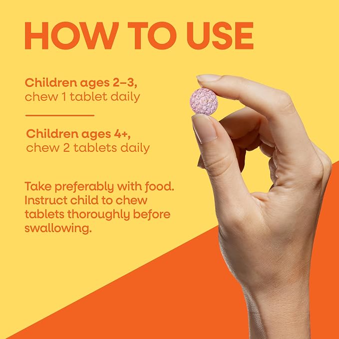 Nature's Way Alive! Children’s Chewable Multivitamin, Kids Multivitamin with Orchard Fruits and Garden Veggies Powder Blend, Daily Kids Vitamins for Nutritional Support Cherry Flavor, 120 Tablets