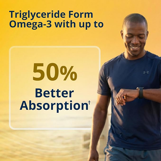 Metagenics OmegaGenics EPA-DHA 1000 mg - High Potency Omega-3 Fish Oil Supplement for Heart, Brain & Joint Health* - Sustainably Sourced - 120 Softgels