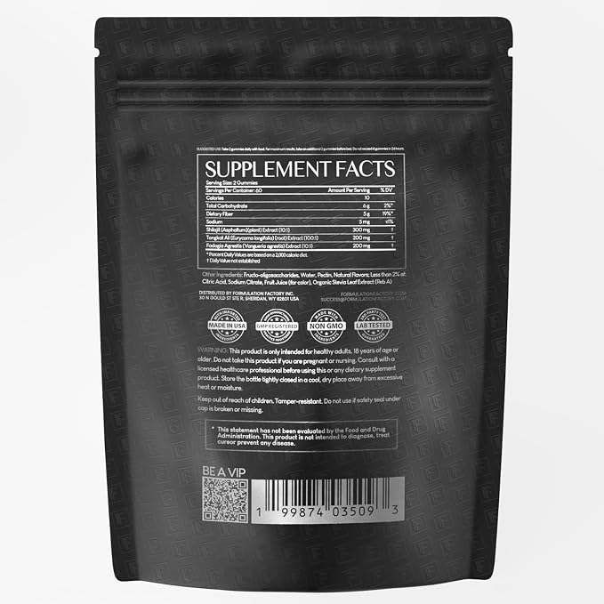 Self Obsessed Shilajit Gummies for Men, Tongkat Ali + Fadogia Agrestis Supplement, Energy, Strength, Drive & Vitality Support, Natural Masculinity Formula (1 Month Supply – 120 Count, Pack of 1)