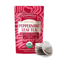 Starwest Botanicals Organic Peppermint Leaf Tea - Caffeine Free Herbal Tea, Supports Digestion, USDA Organic Peppermint Leaf, String Free Sachets, Non GMO - Bulk Pack, 100 Tea Bags