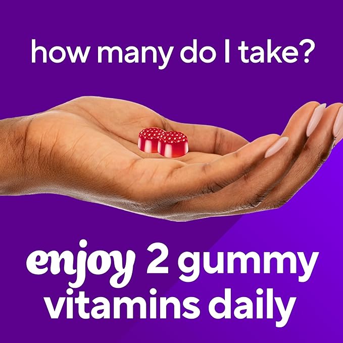 Vitafusion B12 Gummy Vitamins, Delicious Raspberry Flavor, 60ct (30 Day Supply)