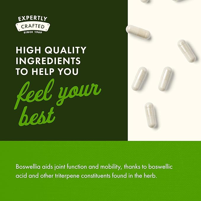 Swanson Double Strength Boswellia Serrata Ayurvedic Joint Supplement for Active Adults Seeking Flexibility and Mobility Support - 800 mg (60 Capsules)