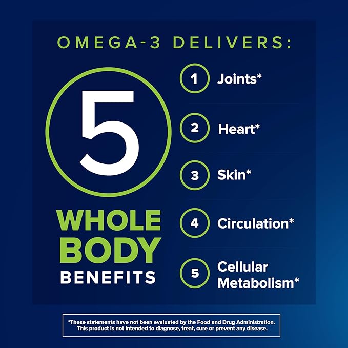 Osteo Bi-Flex Advanced Omega-3 Joint Complex Algae Oil Plant-Based Supplement, Improve Joint Function, Strength, Flexibility, Mobility 80 Softgels