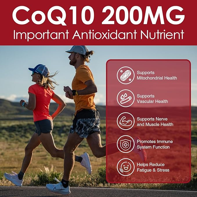 NATURE TARGET CoQ10-200mg-Softgels + PQQ with Organic-Olive-Oil - High Absorption-Coenzyme-Q10 - Antioxidant-for-Heart-Health and Immune Support, Energy Production, 120 Servings