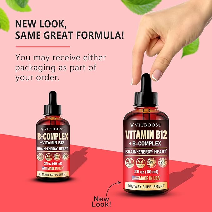 2 Pack Vitamin B Complex 20000 mcg - Vitamin B12 Sublingual Methylcobalamin Extra Strength Raspberry Liquid Drops for Women and Men - USA Made, B1, B2, B3, B5,B6, Biotin, Folic Acid | 4fl oz (120ml)
