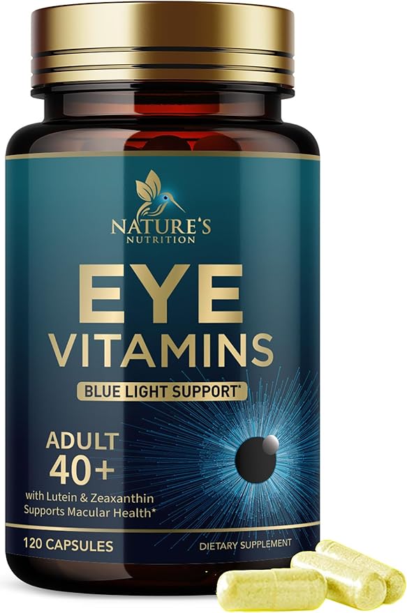 Eye Vitamins Supplements - 3x Strength Eye Health Vitamin with Lutein and Zeaxanthin - Vision Macular Health & Dry Eyes Support With Zinc, Vitamins C E & Minerals, Bottled in USA - 120 Capsules