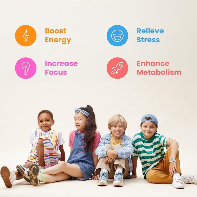 NutraChamps Vitamin B Complex for Kids, B1, B2, B3, B6, B7, B9 & Methyl B12, Kids B Complex Liquid Drops Supplement, Energy, Focus, Metabolism, Natural Berry, 120 Servings, 4 Month Supply