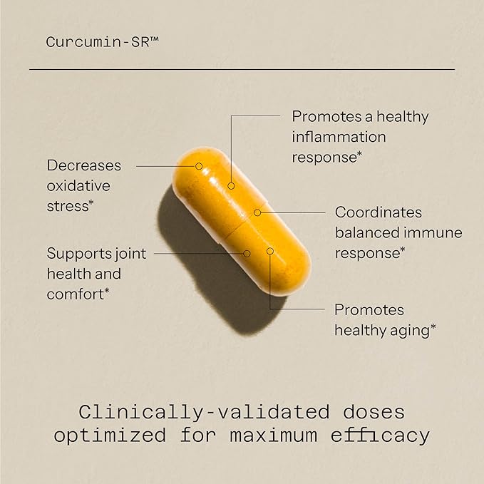 Quality of Life Curcumin-SR - Healthy Aging, Inflammation Support - 60 Vegicaps