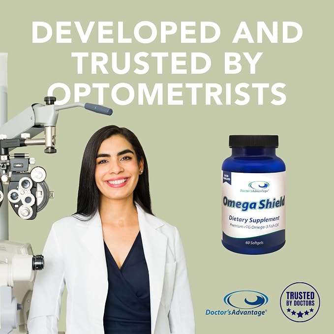 Doctor's Advantage Omega Shield Supplement - 60 Softgels, 30-Day Supply - Premium Mercury-Free Triglyceride Omega 3 Fish Oil for Optimal Heart and Eye Health