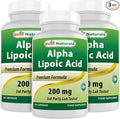 Best Naturals Alpha Lipoic Acid 200 Mg 120 Capsules (120 Count (Pack of 3))